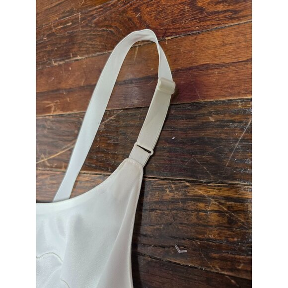 Vintage White Semi Sheer Ethereal Long Night Gown House Dress - Picture 12 of 13